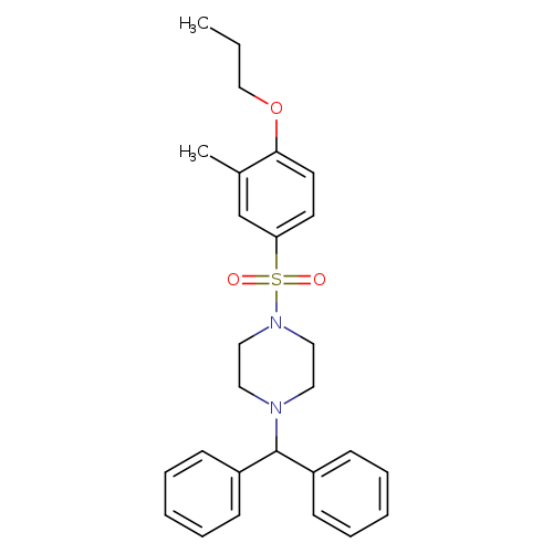 1-(diphenylmethyl)-4-(3-methyl-4-propoxybenzenesulfonyl)piperazine
