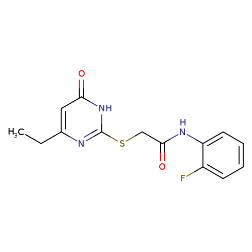 2-[(4-ethyl-6-oxo-1,6-dihydropyrimidin-2-yl)sulfanyl]-N-(2-fluorophenyl)acetamide