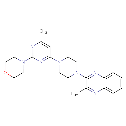 2-methyl-3-{4-[6-methyl-2-(morpholin-4-yl)pyrimidin-4-yl]piperazin-1-yl}quinoxaline
