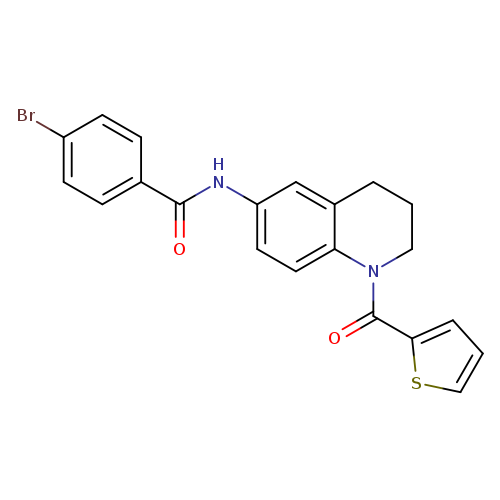 4-bromo-N-[1-(thiophene-2-carbonyl)-1,2,3,4-tetrahydroquinolin-6-yl]benzamide
