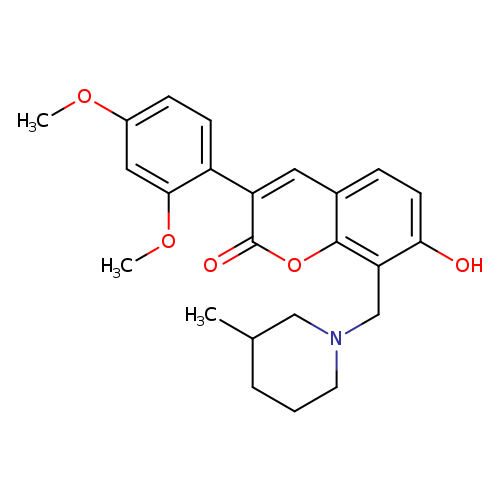 3-(2,4-dimethoxyphenyl)-7-hydroxy-8-[(3-methylpiperidin-1-yl)methyl]-2H-chromen-2-one