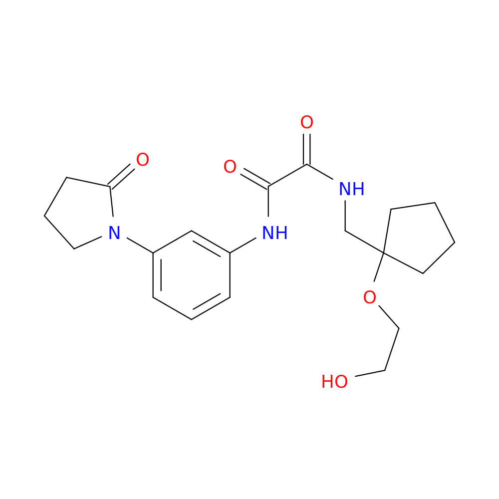 N-{[1-(2-hydroxyethoxy)cyclopentyl]methyl}-N'-[3-(2-oxopyrrolidin-1-yl)phenyl]ethanediamide