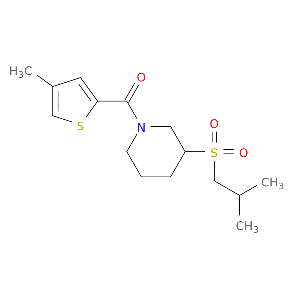 3-(2-methylpropanesulfonyl)-1-(4-methylthiophene-2-carbonyl)piperidine