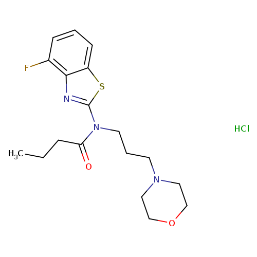 N-(4-fluoro-1,3-benzothiazol-2-yl)-N-[3-(morpholin-4-yl)propyl]butanamide hydrochloride