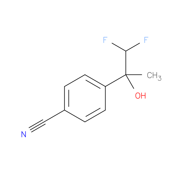 4-(1,1-difluoro-2-hydroxypropan-2-yl)benzonitrile