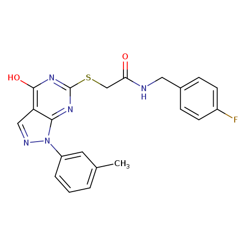 N-[(4-fluorophenyl)methyl]-2-{[4-hydroxy-1-(3-methylphenyl)-1H-pyrazolo[3,4-d]pyrimidin-6-yl]sulfanyl}acetamide