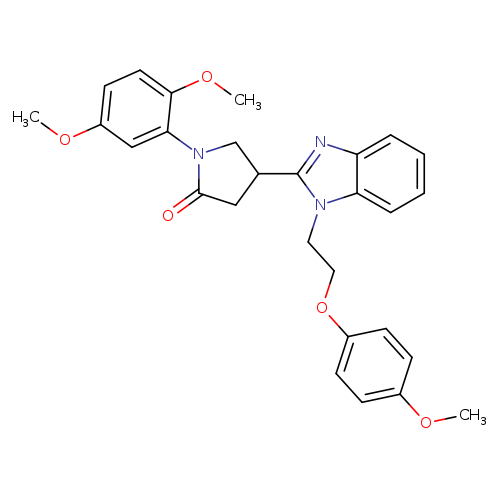 1-(2,5-dimethoxyphenyl)-4-{1-[2-(4-methoxyphenoxy)ethyl]-1H-1,3-benzodiazol-2-yl}pyrrolidin-2-one