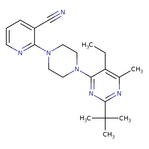 2-[4-(2-tert-butyl-5-ethyl-6-methylpyrimidin-4-yl)piperazin-1-yl]pyridine-3-carbonitrile