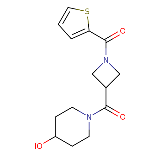 1-[1-(thiophene-2-carbonyl)azetidine-3-carbonyl]piperidin-4-ol