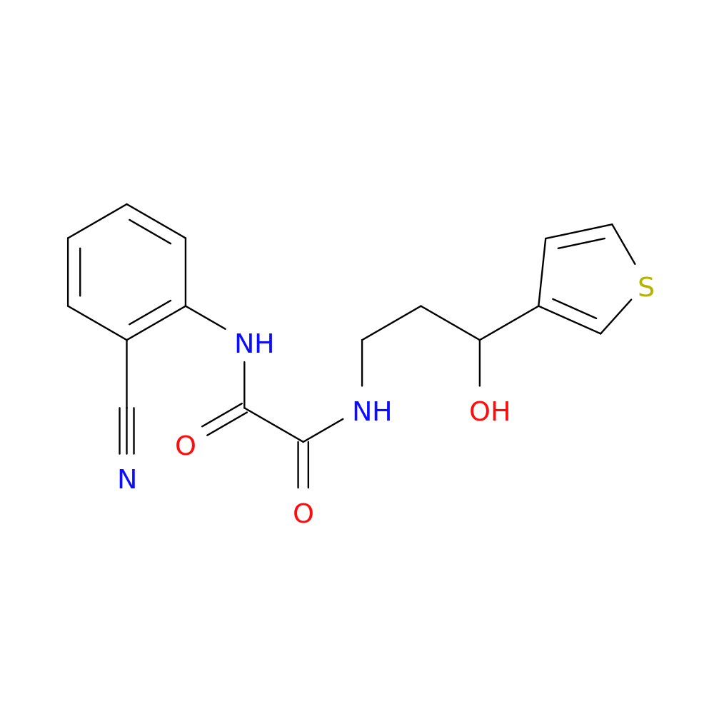N'-(2-cyanophenyl)-N-[3-hydroxy-3-(thiophen-3-yl)propyl]ethanediamide
