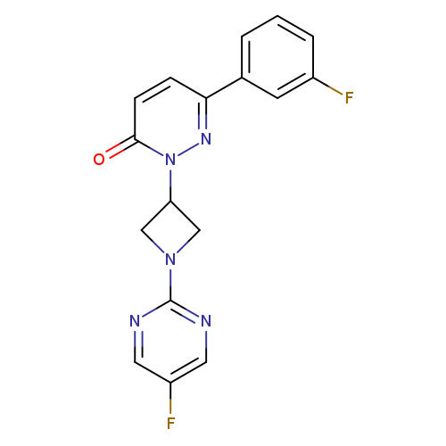 6-(3-fluorophenyl)-2-[1-(5-fluoropyrimidin-2-yl)azetidin-3-yl]-2,3-dihydropyridazin-3-one