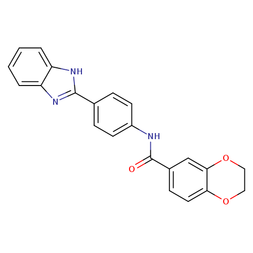 N-[4-(1H-1,3-benzodiazol-2-yl)phenyl]-2,3-dihydro-1,4-benzodioxine-6-carboxamide
