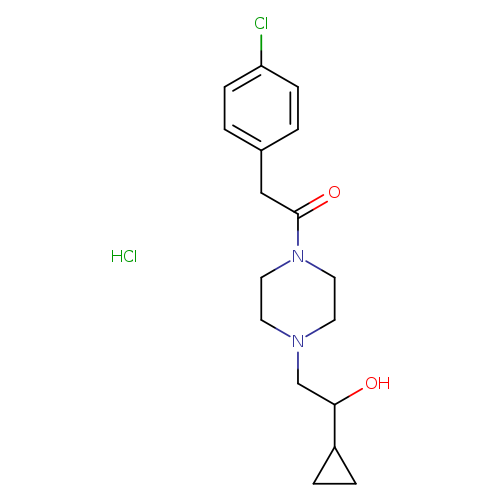 2-(4-chlorophenyl)-1-[4-(2-cyclopropyl-2-hydroxyethyl)piperazin-1-yl]ethan-1-one hydrochloride