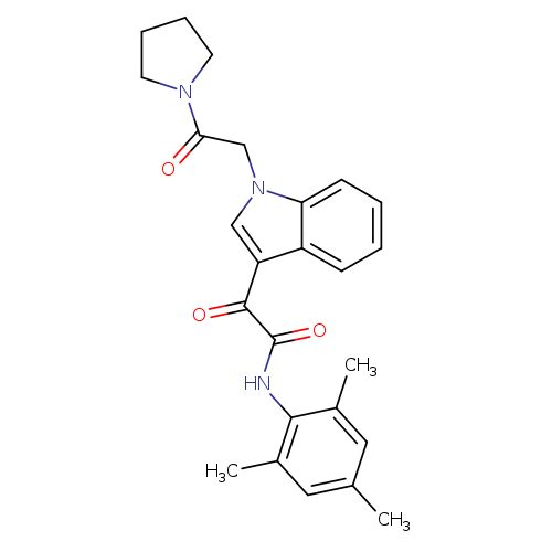 2-oxo-2-{1-[2-oxo-2-(pyrrolidin-1-yl)ethyl]-1H-indol-3-yl}-N-(2,4,6-trimethylphenyl)acetamide