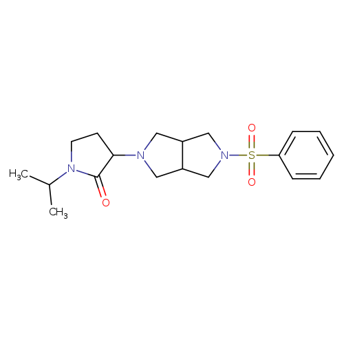 3-[5-(benzenesulfonyl)-octahydropyrrolo[3,4-c]pyrrol-2-yl]-1-(propan-2-yl)pyrrolidin-2-one
