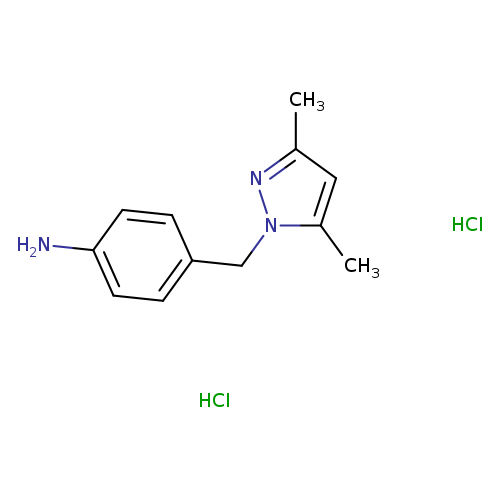 {4-[(3,5-dimethyl-1H-pyrazol-1-yl)methyl]phenyl}amine dihydrochloride