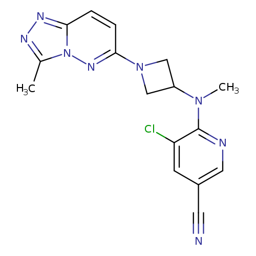 5-chloro-6-[methyl(1-{3-methyl-[1,2,4]triazolo[4,3-b]pyridazin-6-yl}azetidin-3-yl)amino]pyridine-3-carbonitrile