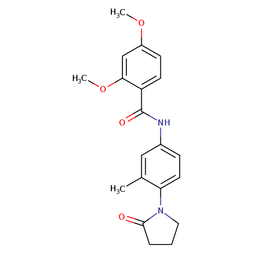 2,4-dimethoxy-N-[3-methyl-4-(2-oxopyrrolidin-1-yl)phenyl]benzamide