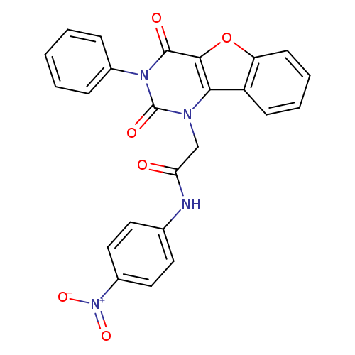 2-{4,6-dioxo-5-phenyl-8-oxa-3,5-diazatricyclo[7.4.0.0^{2,7}]trideca-1(9),2(7),10,12-tetraen-3-yl}-N-(4-nitrophenyl)acetamide