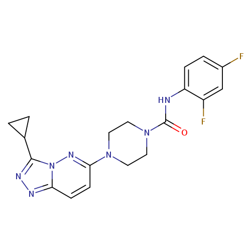 4-{3-cyclopropyl-[1,2,4]triazolo[4,3-b]pyridazin-6-yl}-N-(2,4-difluorophenyl)piperazine-1-carboxamide