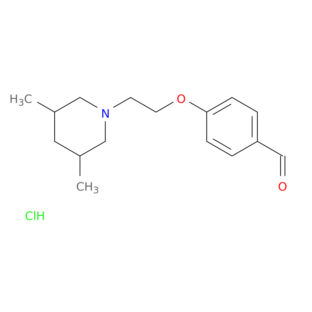 4-(2-(3,5-Dimethylpiperidin-1-yl)ethoxy)benzaldehyde hydrochloride