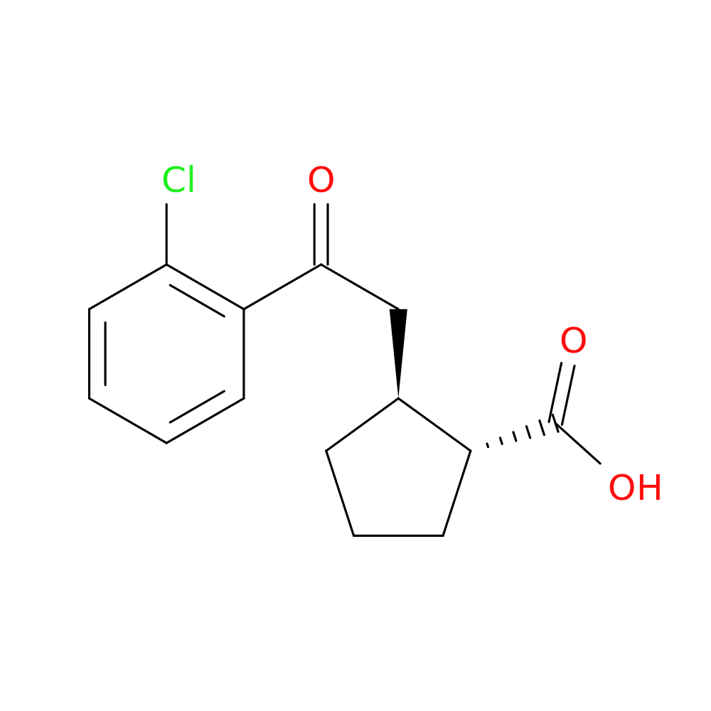 trans-2-[2-(2-Chlorophenyl)-2-oxoethyl]cyclopentane-1-carboxylic acid