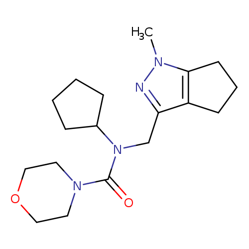 N-cyclopentyl-N-({1-methyl-1H,4H,5H,6H-cyclopenta[c]pyrazol-3-yl}methyl)morpholine-4-carboxamide
