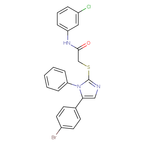 2-{[5-(4-bromophenyl)-1-phenyl-1H-imidazol-2-yl]sulfanyl}-N-(3-chlorophenyl)acetamide