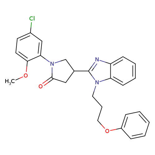 1-(5-chloro-2-methoxyphenyl)-4-[1-(3-phenoxypropyl)-1H-1,3-benzodiazol-2-yl]pyrrolidin-2-one