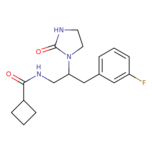 N-[3-(3-fluorophenyl)-2-(2-oxoimidazolidin-1-yl)propyl]cyclobutanecarboxamide