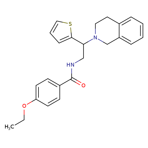 4-ethoxy-N-[2-(1,2,3,4-tetrahydroisoquinolin-2-yl)-2-(thiophen-2-yl)ethyl]benzamide