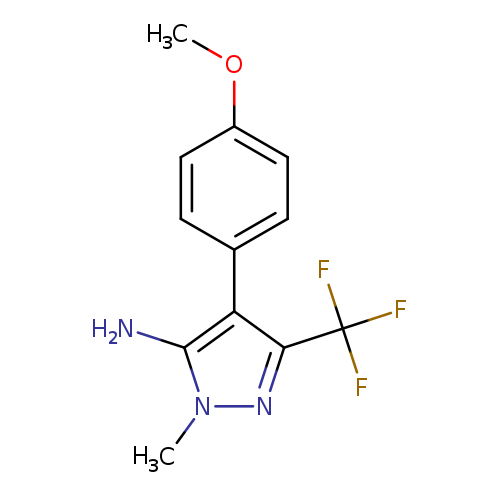 1H-Pyrazol-5-amine, 4-(4-methoxyphenyl)-1-methyl-3-(trifluoromethyl)-