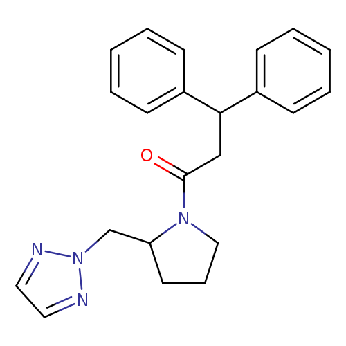 3,3-diphenyl-1-{2-[(2H-1,2,3-triazol-2-yl)methyl]pyrrolidin-1-yl}propan-1-one