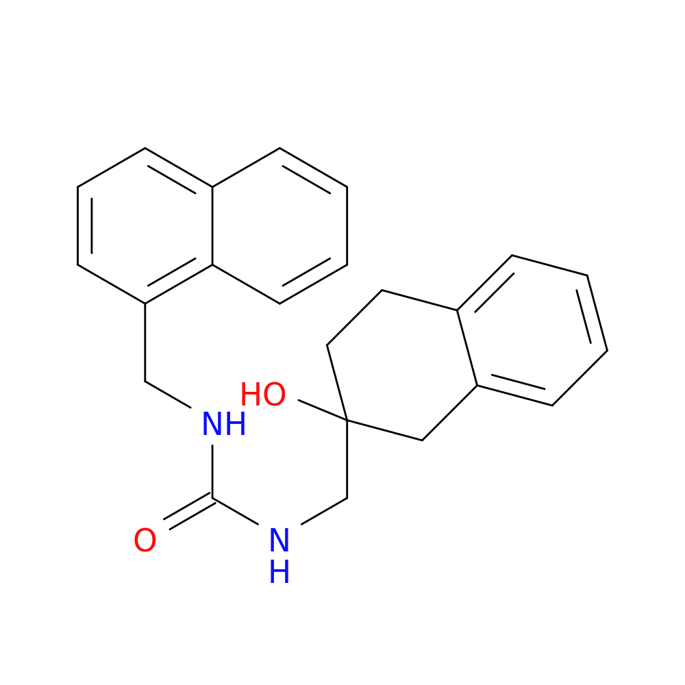 3-[(2-hydroxy-1,2,3,4-tetrahydronaphthalen-2-yl)methyl]-1-[(naphthalen-1-yl)methyl]urea