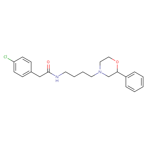 2-(4-chlorophenyl)-N-[4-(2-phenylmorpholin-4-yl)butyl]acetamide