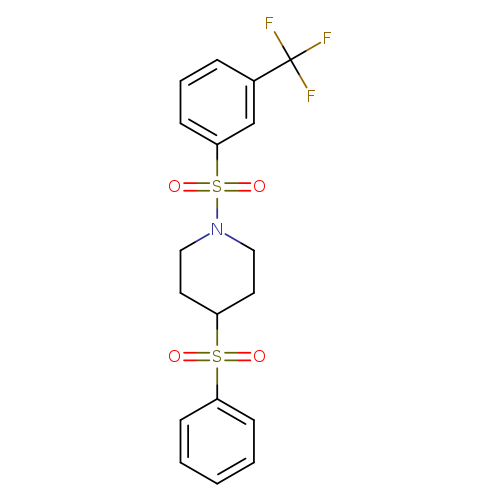 4-(benzenesulfonyl)-1-[3-(trifluoromethyl)benzenesulfonyl]piperidine