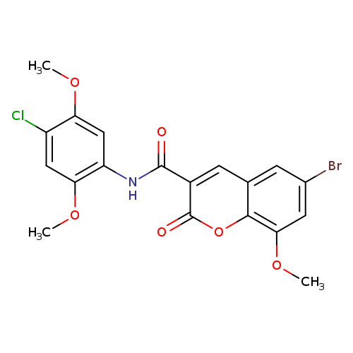 6-bromo-N-(4-chloro-2,5-dimethoxyphenyl)-8-methoxy-2-oxo-2H-chromene-3-carboxamide