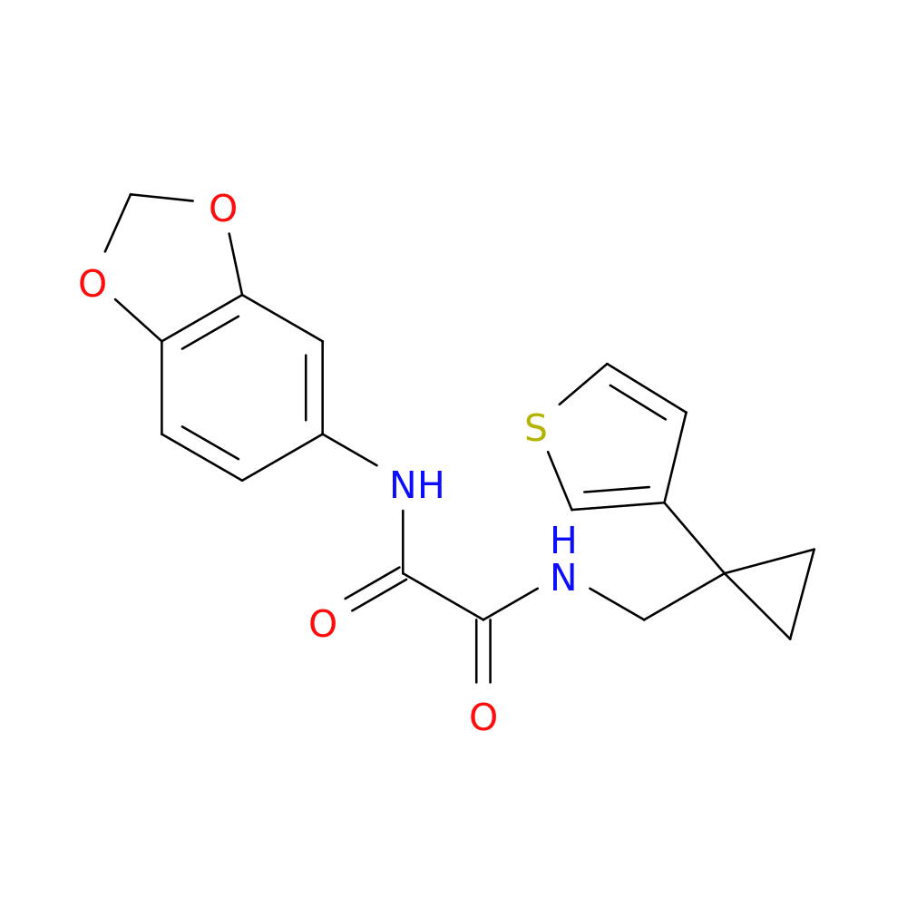 N'-(2H-1,3-benzodioxol-5-yl)-N-{[1-(thiophen-3-yl)cyclopropyl]methyl}ethanediamide