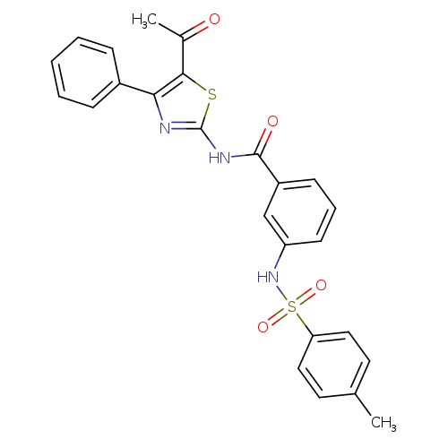 N-(5-acetyl-4-phenyl-1,3-thiazol-2-yl)-3-(4-methylbenzenesulfonamido)benzamide