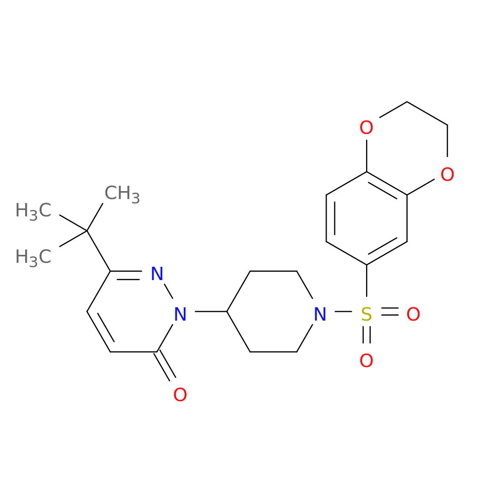 6-tert-butyl-2-[1-(2,3-dihydro-1,4-benzodioxine-6-sulfonyl)piperidin-4-yl]-2,3-dihydropyridazin-3-one