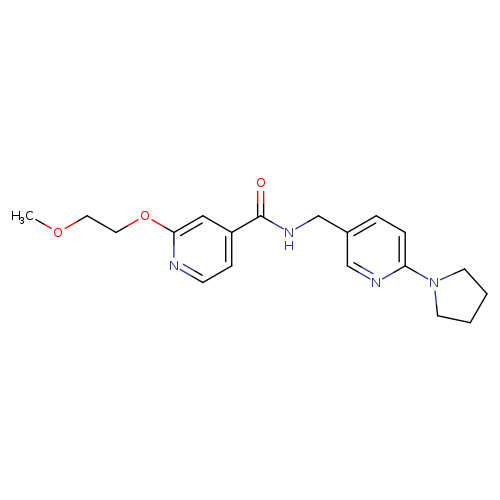 2-(2-methoxyethoxy)-N-{[6-(pyrrolidin-1-yl)pyridin-3-yl]methyl}pyridine-4-carboxamide