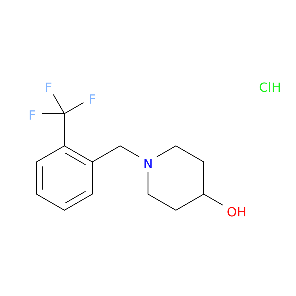 1-{[2-(trifluoromethyl)phenyl]methyl}piperidin-4-ol hydrochloride