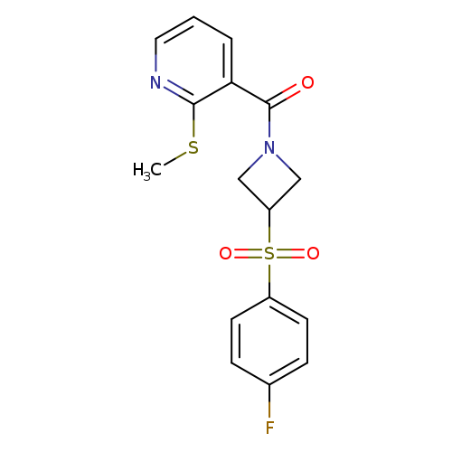 3-[3-(4-fluorobenzenesulfonyl)azetidine-1-carbonyl]-2-(methylsulfanyl)pyridine