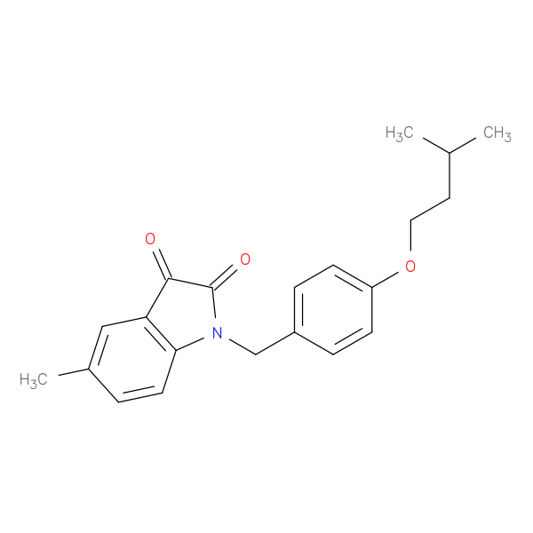 5-methyl-1-{[4-(3-methylbutoxy)phenyl]methyl}-2,3-dihydro-1H-indole-2,3-dione