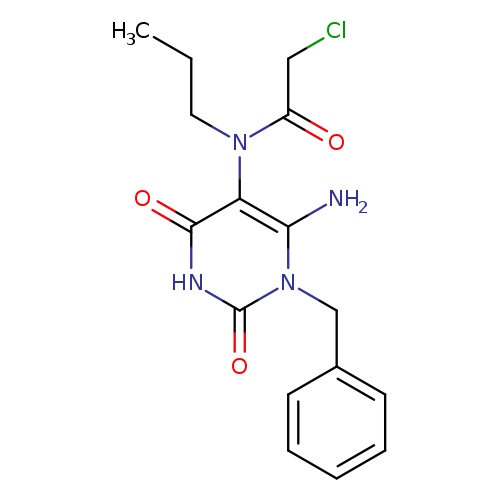 N-(6-amino-1-benzyl-2,4-dioxo-1,2,3,4-tetrahydropyrimidin-5-yl)-2-chloro-N-propylacetamide