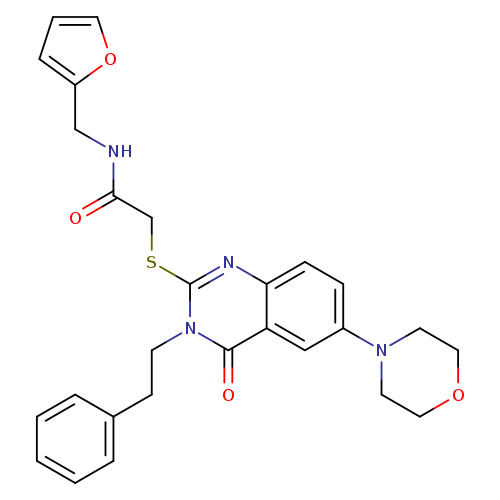 N-[(furan-2-yl)methyl]-2-{[6-(morpholin-4-yl)-4-oxo-3-(2-phenylethyl)-3,4-dihydroquinazolin-2-yl]sulfanyl}acetamide