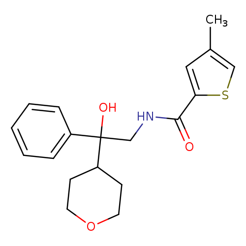 N-[2-hydroxy-2-(oxan-4-yl)-2-phenylethyl]-4-methylthiophene-2-carboxamide