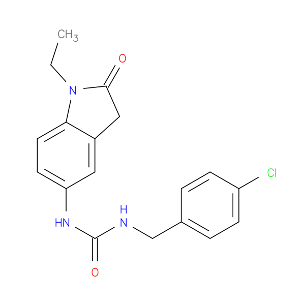 1-[(4-chlorophenyl)methyl]-3-(1-ethyl-2-oxo-2,3-dihydro-1H-indol-5-yl)urea