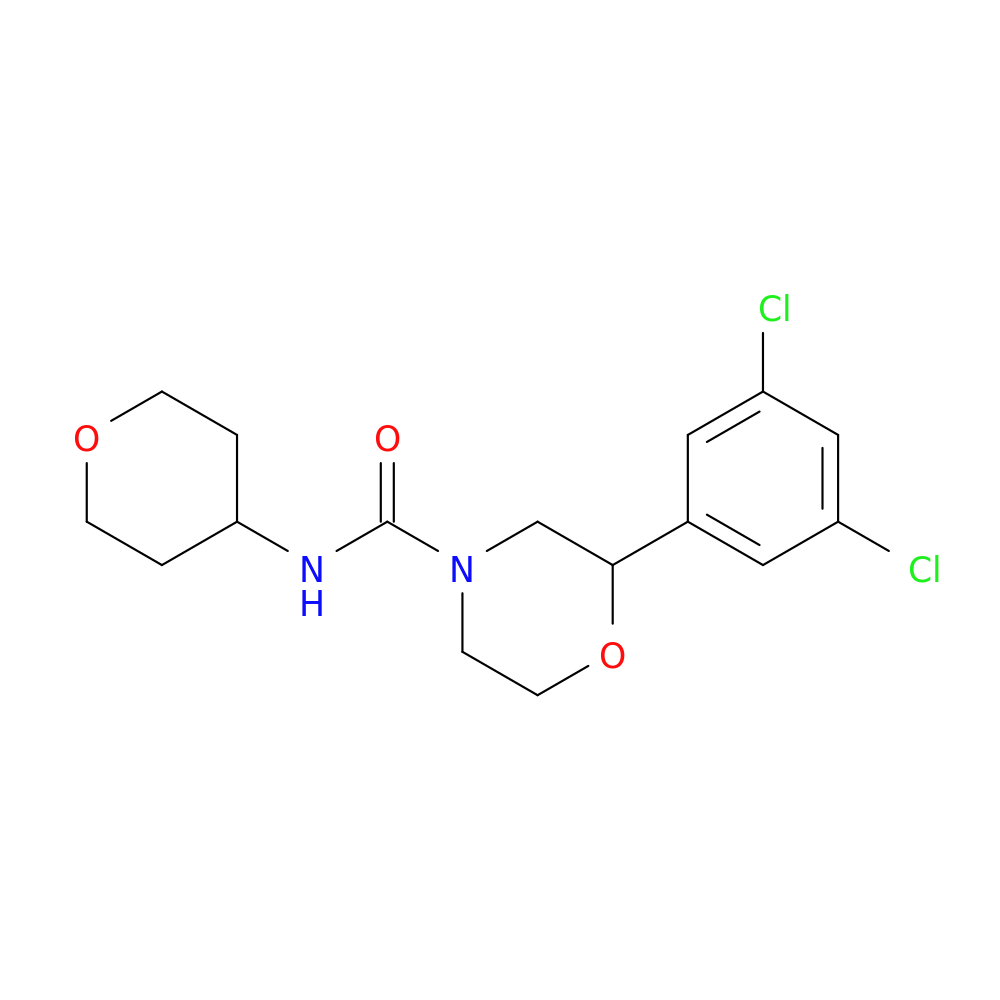 2-(3,5-dichlorophenyl)-N-(oxan-4-yl)morpholine-4-carboxamide