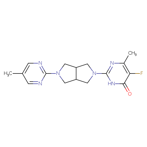 5-fluoro-6-methyl-2-[5-(5-methylpyrimidin-2-yl)-octahydropyrrolo[3,4-c]pyrrol-2-yl]-3,4-dihydropyrimidin-4-one